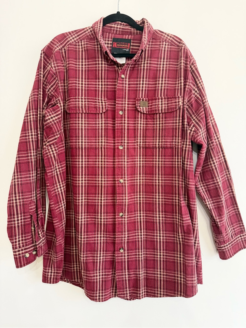 Wrangler RIGGS Workwear Men’s 2XT Red Plaid Shirt